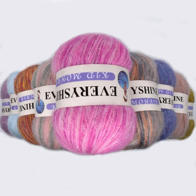 50g/ball Thin Kid Mohair Yarn For Knitting Crochet Baby Yarn for Knitting  Scarf Sweater 55% Mohair 25% Acrylic fibres 420m/459yd - AliExpress